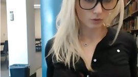Hot Nerdy Blonde Makes Solo Library Show