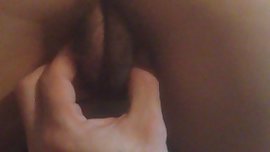 Really Amateur!!Playing with my GF hairy cunt!