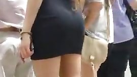Nice ass in a mini dress